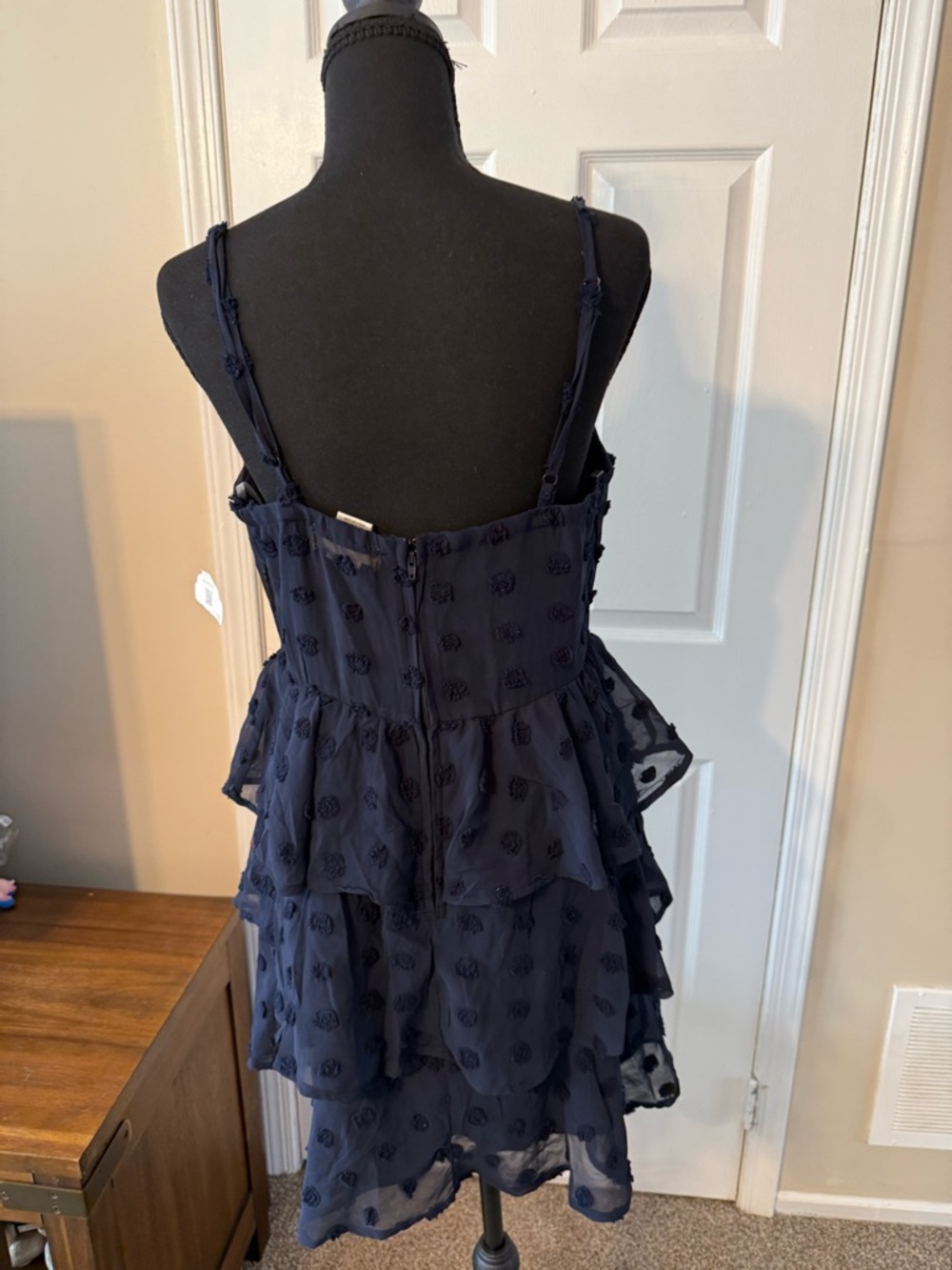 Altar'd State Navy Tiered Ruffle Mini Dress - Picture 2 of 7